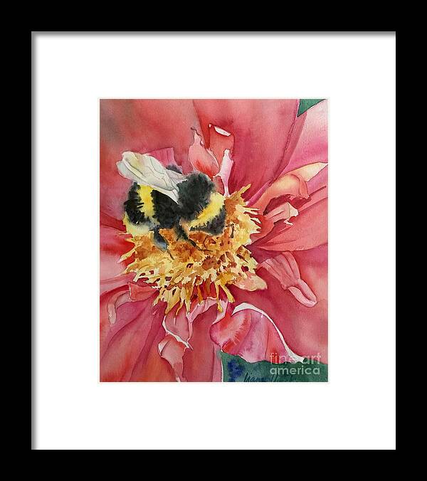 Bee Framed Print featuring the painting Honey Bee by Liana Yarckin