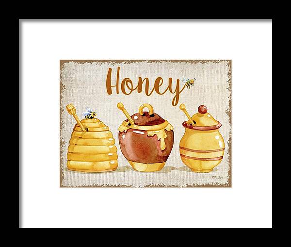 Watercolor Framed Print featuring the painting Honey Pot Horizontal by Paul Brent
