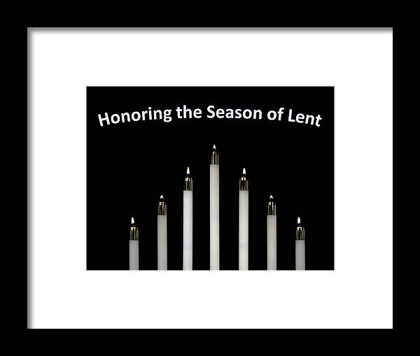 Lent Framed Print featuring the mixed media Honoring the Season of Lent by Nancy Ayanna Wyatt