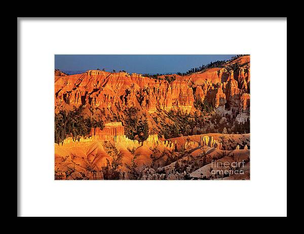 Dave Welling Framed Print featuring the photograph Hoodoos Sunset Bryce Canyon National Park by Dave Welling