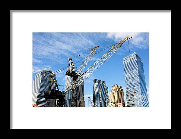 New York City Framed Print featuring the photograph Hope on Ground Zero by Wilko van de Kamp Fine Photo Art