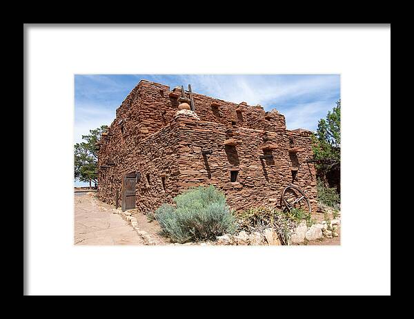 Hopi House At Grand Canyon Framed Print featuring the digital art Hopi House at Grand Canyon by Tammy Keyes