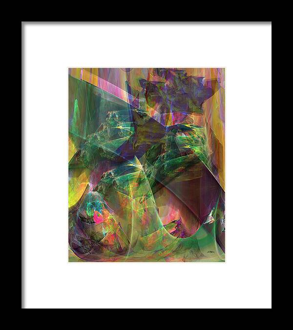 Horse Feathers Framed Print featuring the digital art Horse Feathers by Studio B Prints