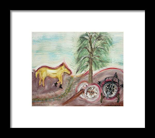 War Framed Print featuring the painting Horse in Boots by David McCready