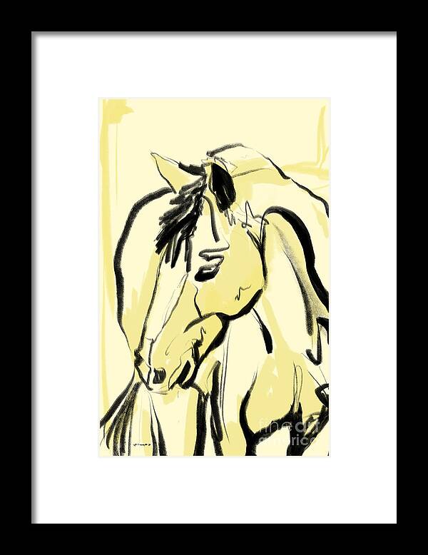 Horse Framed Print featuring the painting Horse Sunny by Go Van Kampen