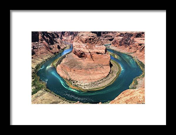 Horseshoe Bend Framed Print featuring the photograph Horseshoe Bend by GLENN Mohs