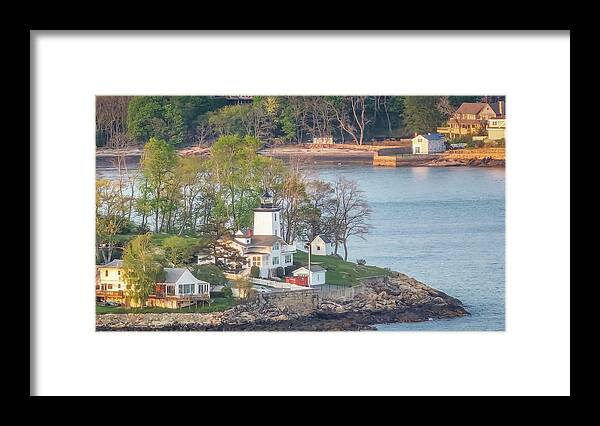 Beverly Ma Framed Print featuring the photograph Hospital Point Lighthouse on Beverly Harbor by Jeff Folger