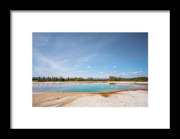 Yellowstone Framed Print featuring the photograph Hot spring by Alberto Zanoni