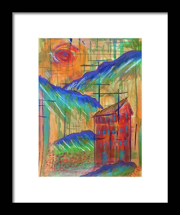 House Framed Print featuring the mixed media House of Zen 1 by Jason Nicholas