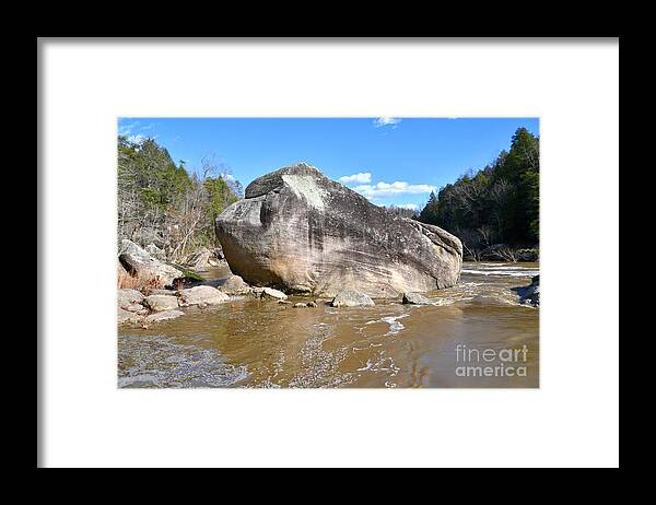 Nature Framed Print featuring the photograph House Sized Boulder by Phil Perkins