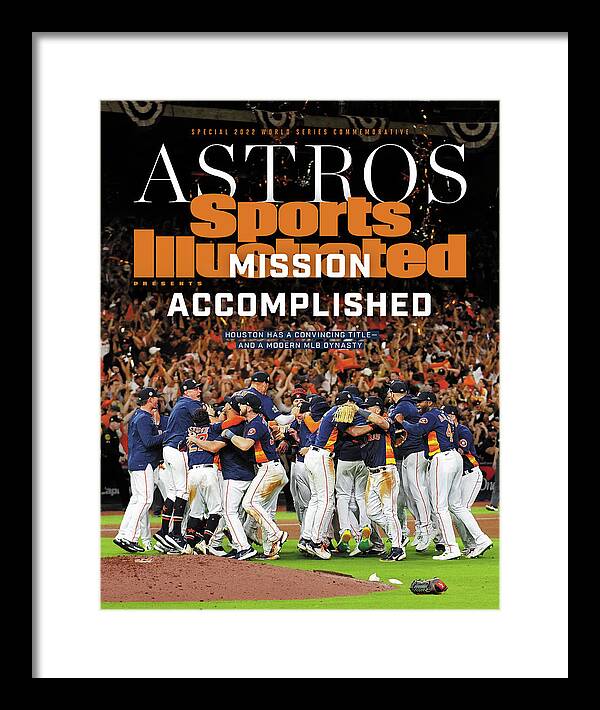 Houston Astros Framed 2022 World Series Champions 20 x 24 Collage with Pieces of Game-Used Dirt Baseball and Base from The - Limited Edition 500
