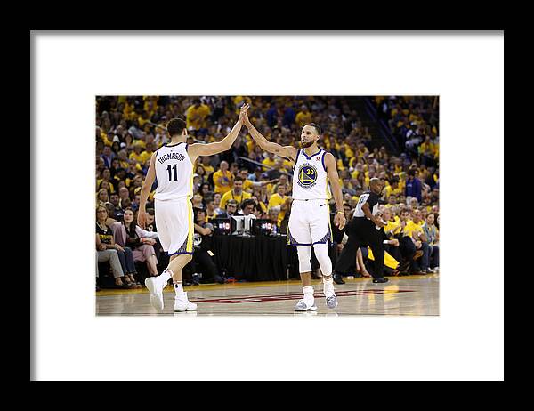 Playoffs Framed Print featuring the photograph Houston Rockets v Golden State Warriors - Game Three by Ezra Shaw