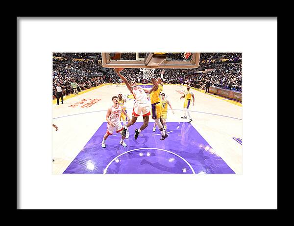 Jalen Green Framed Print featuring the photograph Houston Rockets v Los Angeles Lakers by Adam Pantozzi