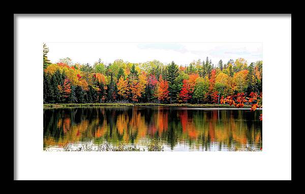 Michigan Framed Print featuring the photograph Hovey Lake Reflections by Cheryl Strahl