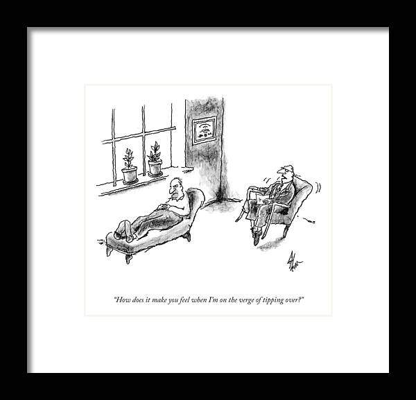 A24897 Framed Print featuring the drawing How Does It Make You Feel? by Frank Cotham