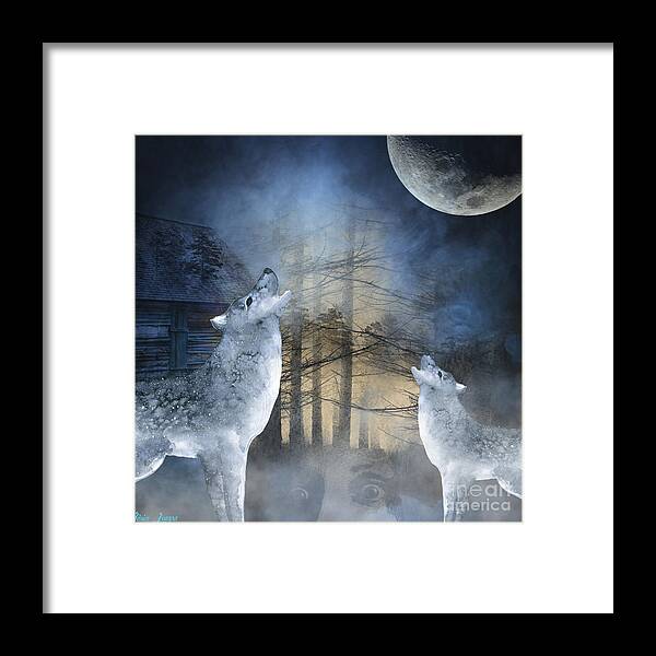 Wolf Framed Print featuring the digital art Howl by Janice Leagra