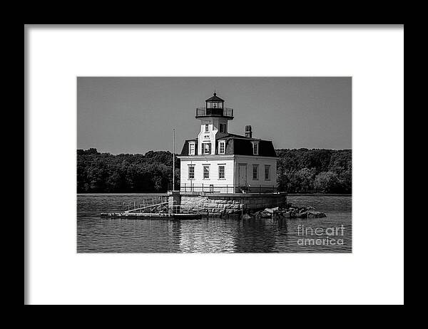 Kingston Framed Print featuring the photograph Hudson River Lighthouse by Erin Marie Davis