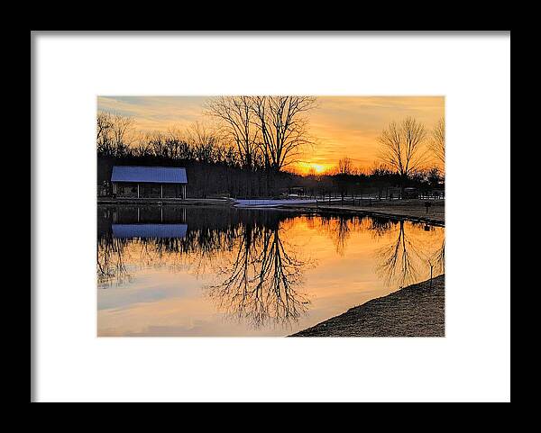  Framed Print featuring the photograph Hudson Springs Park Sunset by Brad Nellis