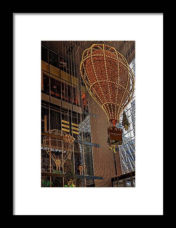 Nyc Framed Print featuring the photograph Hudson Yards Shops Christmas V by Susan Candelario