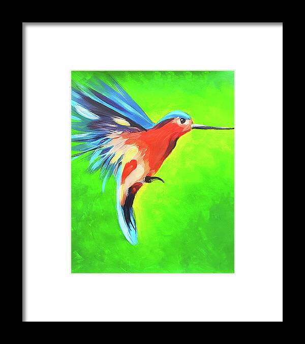 Hummingbird Framed Print featuring the painting Hummingbird XXIV by Nicole Tang