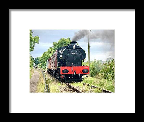 No. 3193 Framed Print featuring the photograph Hunslet 0-6-0ST No. 3193 by Gordon James