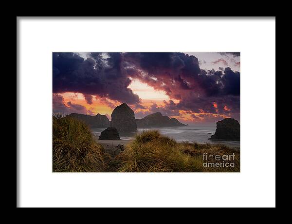 Cape Sebastian Framed Print featuring the photograph Hunters cove by Keith Kapple