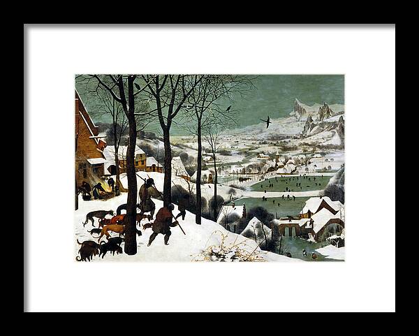 Winter Framed Print featuring the digital art Hunters in the Snow by Long Shot