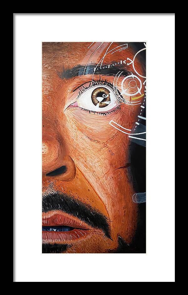 Art Framed Print featuring the painting I Am Iron Man by Michael McKenzie