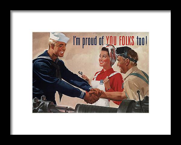 Soldier Framed Print featuring the digital art I am Proud of You Folks by Long Shot
