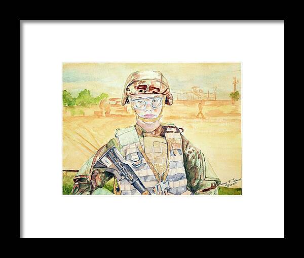 Soldier Framed Print featuring the painting I Am Who I Am by Barbara F Johnson