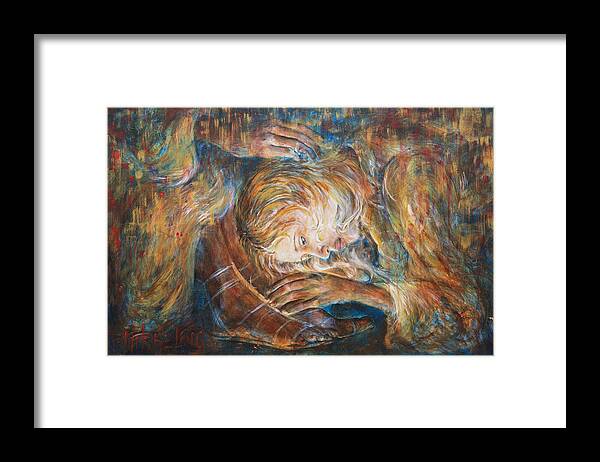 Mary Magdalene Framed Print featuring the painting I Cried For You by Nik Helbig