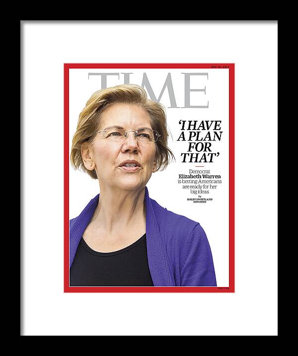 Elizabeth Warren Framed Print featuring the photograph I Have A Plan For That by Photograph by Krista Schlueter for TIME