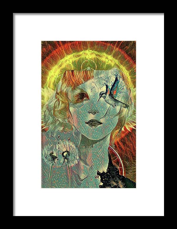 Digital Art Framed Print featuring the digital art I have no fear by Jayime Jean