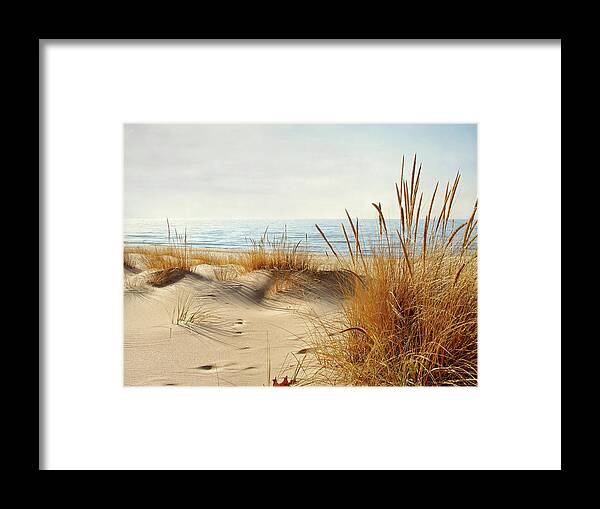 Beach Grass Framed Print featuring the photograph I Hear You Coming by Kathi Mirto