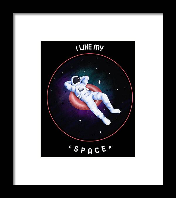 Cool Framed Print featuring the digital art I Like My Space by Flippin Sweet Gear