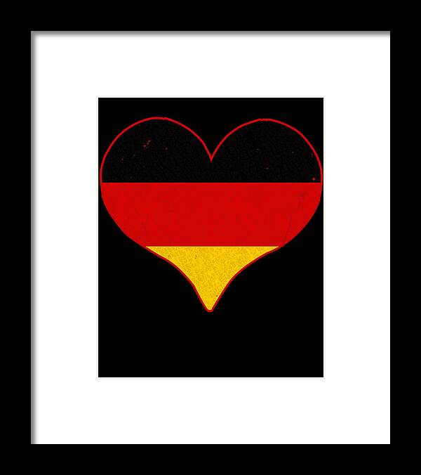 Germany Framed Print featuring the digital art I Love Germany Flag by Flippin Sweet Gear