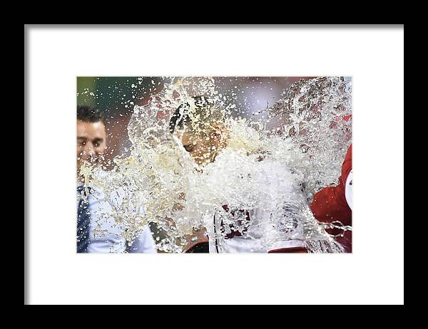 People Framed Print featuring the photograph Ian Desmond and Bryce Harper by Mitchell Layton