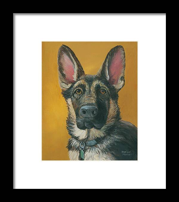 Dog Framed Print featuring the painting Iashma by Darice Machel McGuire
