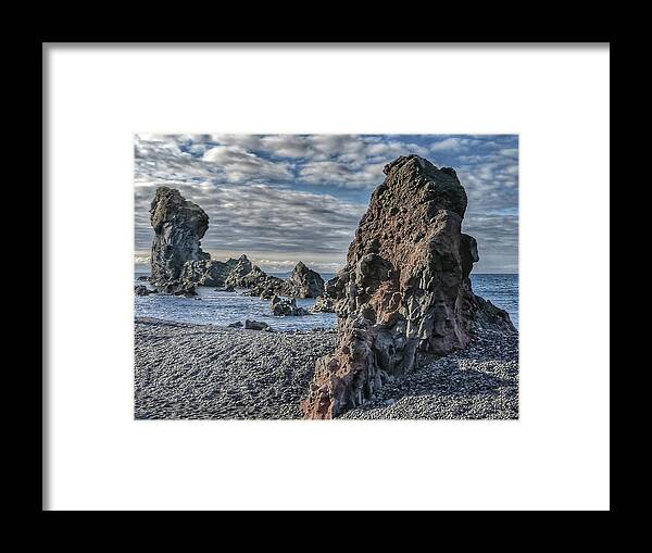 Iceland Framed Print featuring the photograph Iceland beach by Yvonne Jasinski