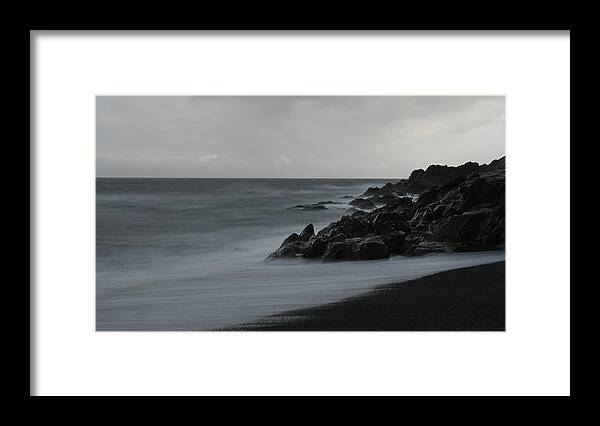 Iceland Framed Print featuring the photograph Iceland Estryahorn Rocks by William Kennedy
