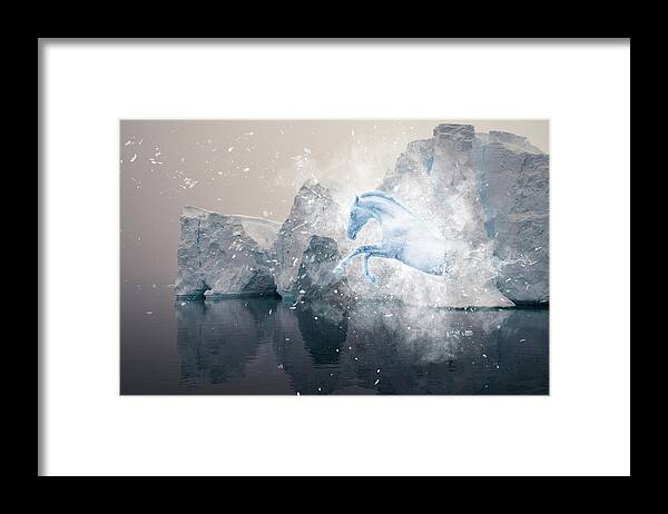 Stallion Framed Print featuring the digital art Icerunner's Genesis by Pelo Blanco Photo
