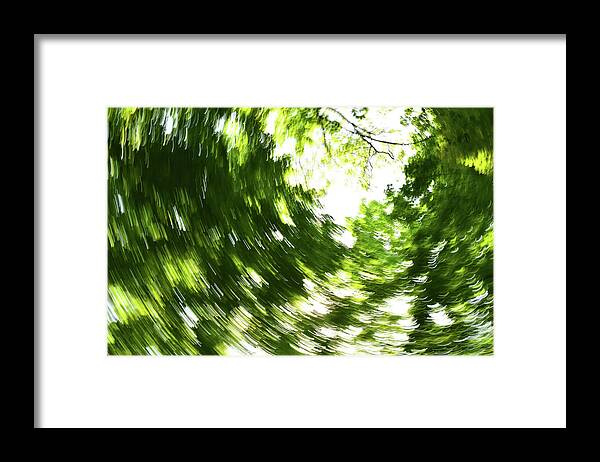 Abstract Framed Print featuring the photograph ICM Looking Up 10 by Lyle Crump