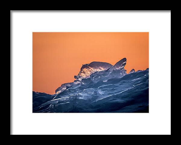 Blue Framed Print featuring the photograph Icy Sunrise by Patti Deters