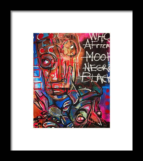 #acrylicpainting #abstractexpressionism #juliusdewitthannah Framed Print featuring the mixed media Identity by Julius Hannah