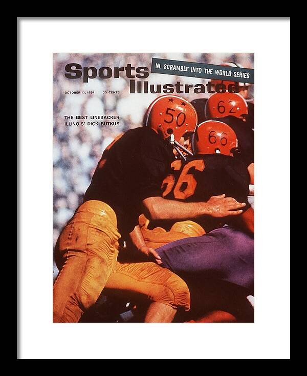 Magazine Cover Framed Print featuring the photograph Illinois Dick Butkus... Sports Illustrated Cover by Sports Illustrated