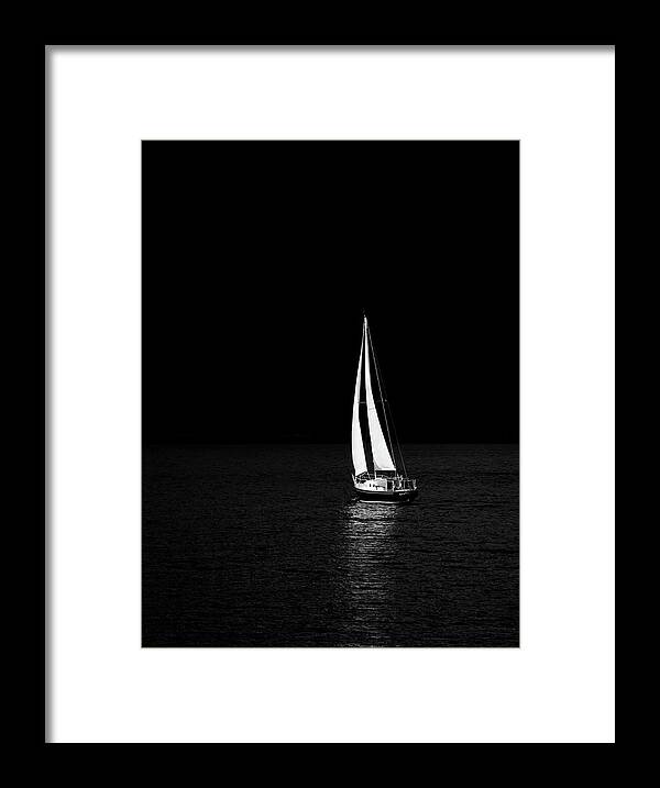 Sport Framed Print featuring the photograph Illuminating Sailboat by Serge Skiba