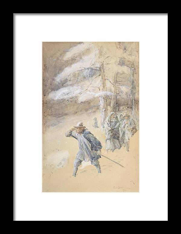 Illustration For Little Peter A Christmas Morality For Children Of Any Age Charles Edmund Brock (british Framed Print featuring the painting Illustration for Little Peter A Christmas Morality for Children of Any Age by Artistic Rifki