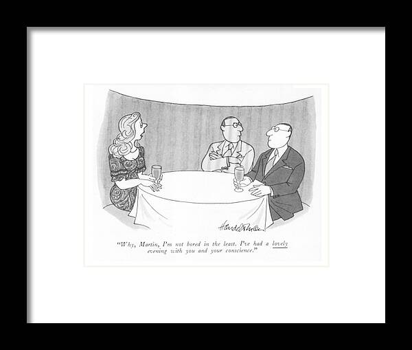 why Framed Print featuring the drawing I'm Not Bored In The Least by JB Handelsman