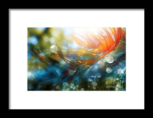 Background Framed Print featuring the painting Image Of Natural Abstract Background Closeup by N Akkash