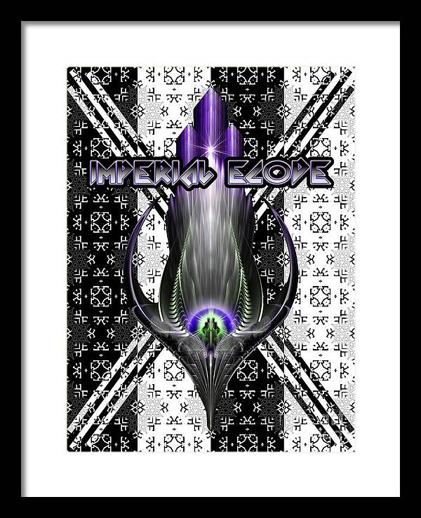 Mirror Framed Print featuring the digital art Imperial Ecode Graphics Design by Rolando Burbon